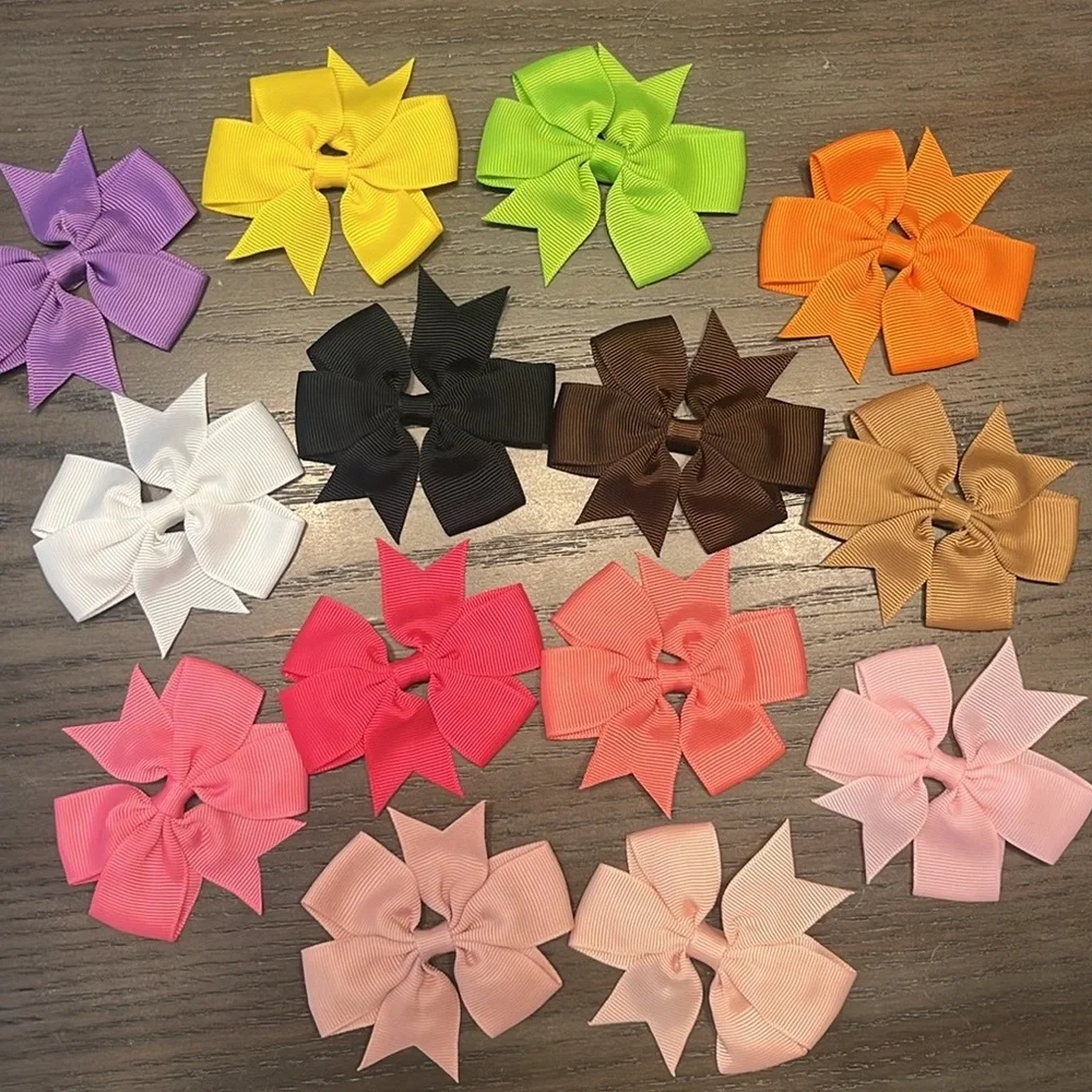 Girls Boutique Hair Bows with Alligator Clip x 19 Colors